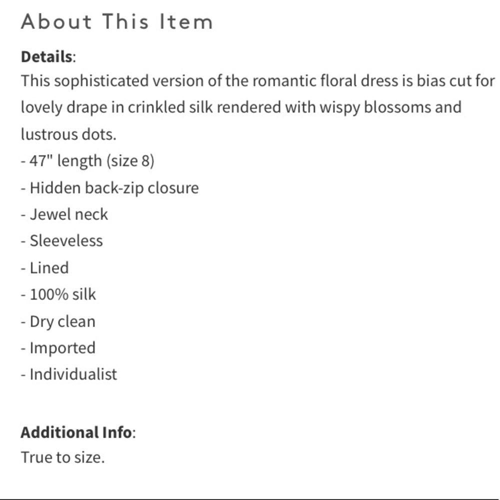 $300 NWT!!! 100% Silk Nordstrom Signature Floral Midi Dress - Picture 5 of 6